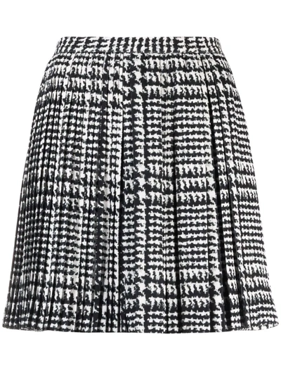 Shop Ermanno Scervino High-waisted Houndstooth Skirt In Schwarz