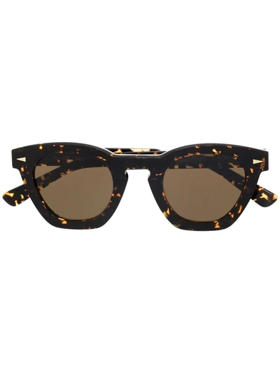 Shop Ahlem Tortoiseshell-effect Square-frame Sunglasses In Braun