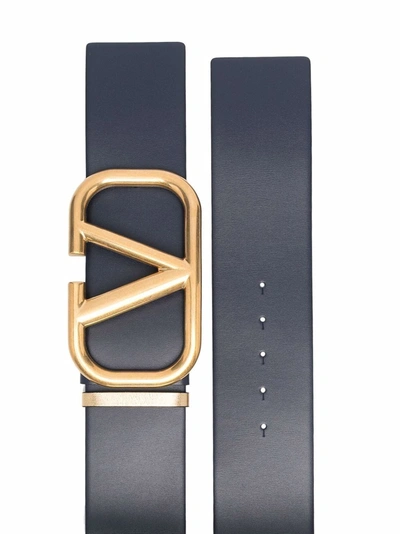 Shop Valentino Vlogo Signature Reversible Belt In Blau