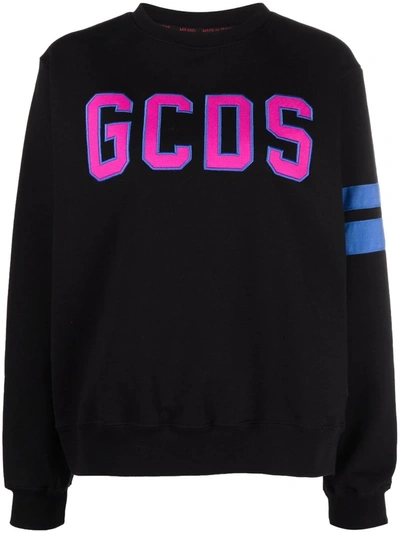 Shop Gcds Logo Print Sweatshirt In Schwarz