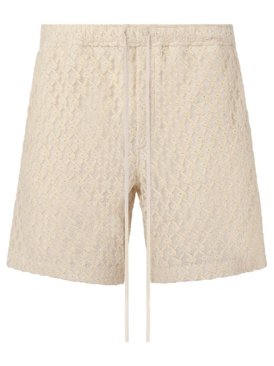 Shop Amiri Playboy Lace Shorts Alabaster White In Neutrals