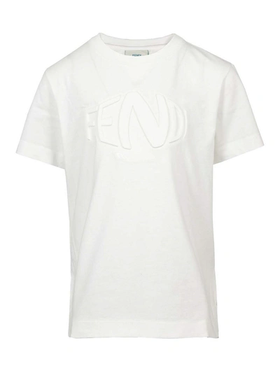 Shop Fendi Jersey T-shirt In White