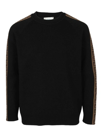 Shop Fendi Wool Sweater In Black