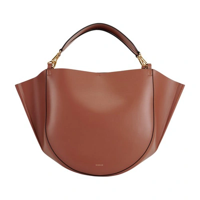 Shop Wandler Mia Tote Bag In Tan