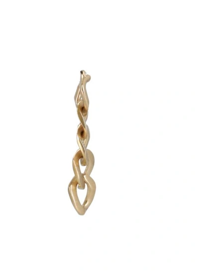 Shop Maison Margiela Twisted Single Drop Earrings In Gold