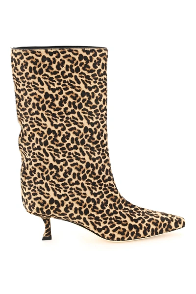 Shop Jimmy Choo Cheetah Printed Stiletto Boots In Multi