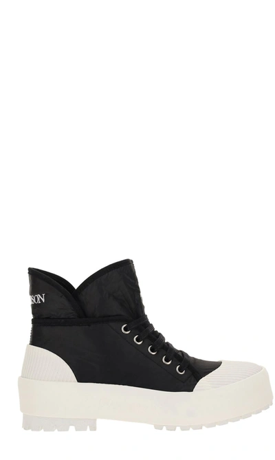 Shop Jw Anderson High Top Chunky Sole Sneakers In Black