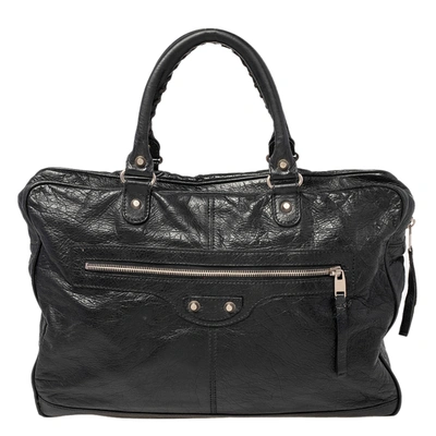 Pre-owned Balenciaga Black Leather Rh Briefcase Bag