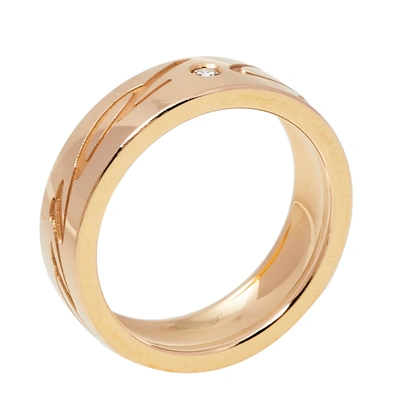 Pre-owned Chopard Issimo 18k Rose Gold Band Ring Size Eu 57