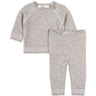 Shop Bonpoint Gray Thelo Sweater Set In Grey