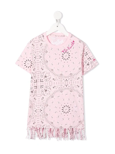 Shop Mc2 Saint Barth Bandana-print Cotton Dress In Pink
