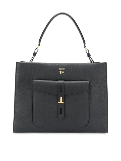Shop Tom Ford One Handle Tote In Black