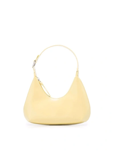 Shop By Far Zip-up Leather Tote Bag In Yellow