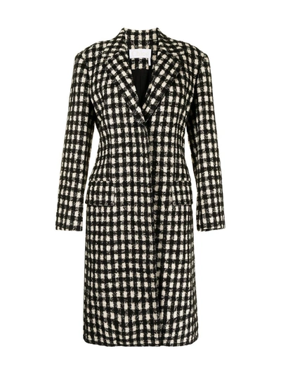 Shop Chloé Checked Single-breasted Coat In Black