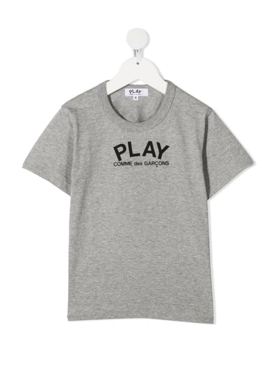 Shop Comme Des Garçons Play Heart-print T-shirt In Grey