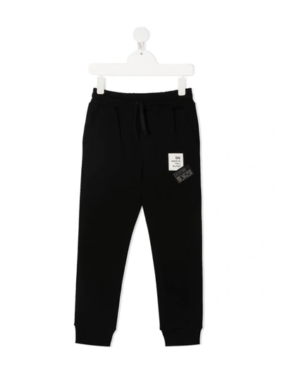 Shop Dolce & Gabbana Logo-patch Track Pants In Black