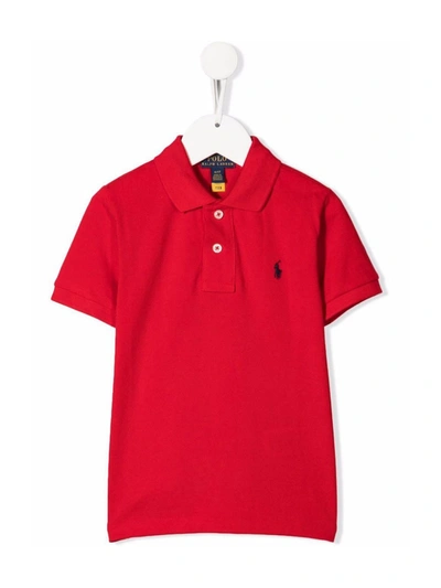Shop Ralph Lauren Logo-embroidered Polo Shirt In Red