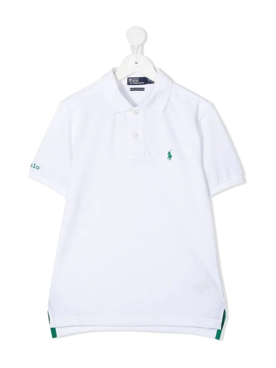 Shop Ralph Lauren The Earth Embroidered Polo Shirt In White