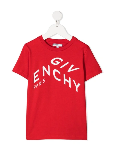 Givenchy Graphic Logo Print T-shirt In Red