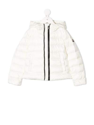 Shop Moncler Hooded Padded Jacket In Neutrals