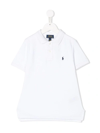 Shop Ralph Lauren Logo Polo Shirt In White