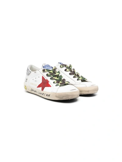 Shop Golden Goose Super Star Lace-up Sneakers In White