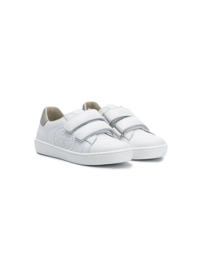 Shop Gucci Touch-strap Fastening Sneakers In White
