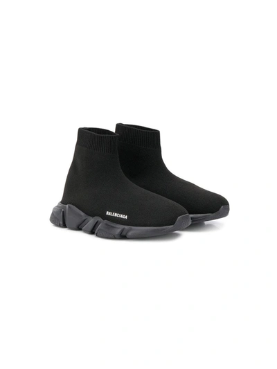 Balenciaga Speed Sock Sneakers With Tonal Sole, Toddler/kids In Black |  ModeSens