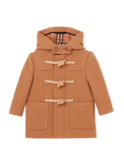 Shop Burberry Double-faced Duffle Coat In Brown