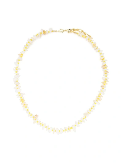 Shop Anni Lu Weave Dancer Chips & Lemon Necklace In White