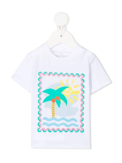 Shop Stella Mccartney Palm Tree-print T-shirt In White