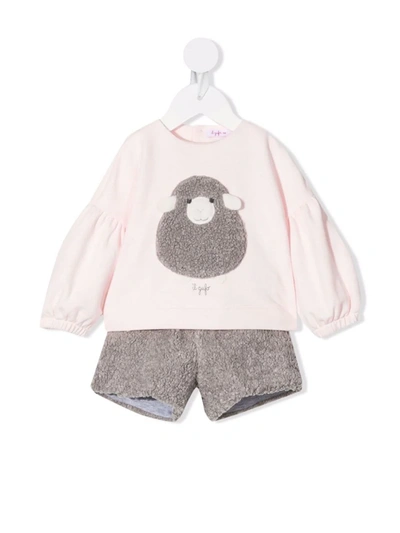 Shop Il Gufo Sheep-pattern Tracksuit In Pink
