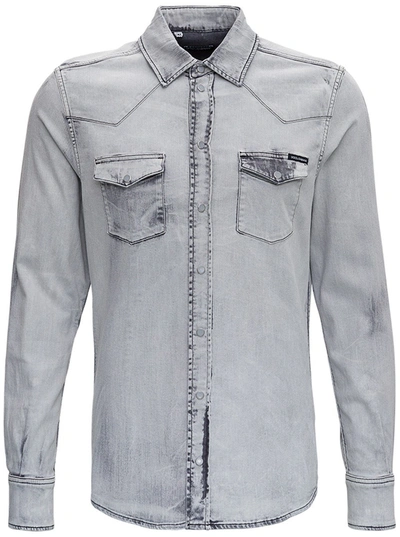 Shop Dolce & Gabbana Gray Jersey Shirt In Grey