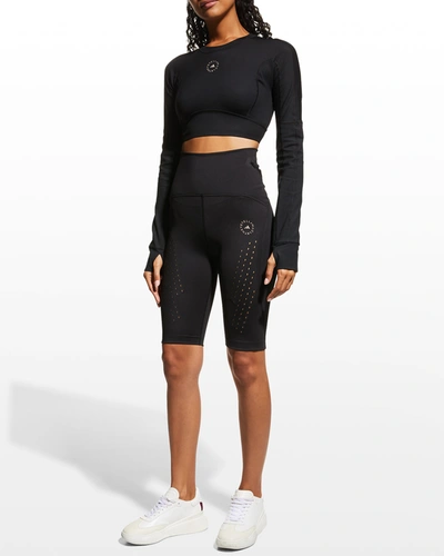 Shop Adidas By Stella Mccartney Truestrength Yoga Crop Top In Black