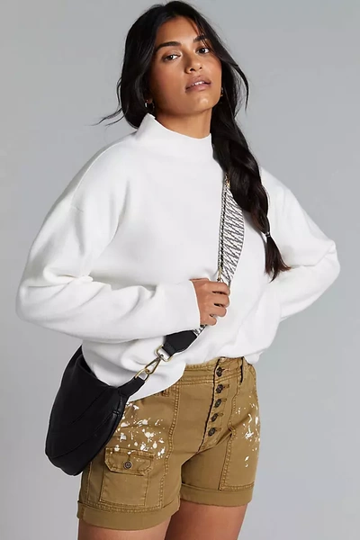 Shop Maeve The Carys Mock-neck Sweater By  In White
