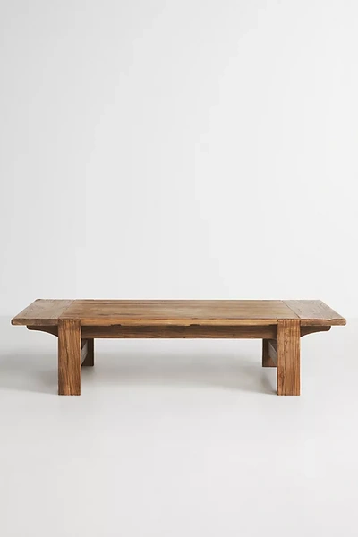 Shop Anthropologie Sullivan Reclaimed Wood Coffee Table By  In Beige Size M