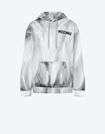 Shop Moschino Painting Hoodie In Pink