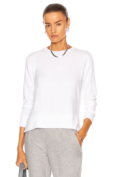 Shop Beyond Yoga Long Sleeve Side Slit Pullover In White