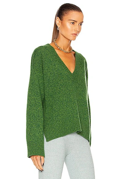 Shop Ganni Wool Mix Sweater In Kelly Green