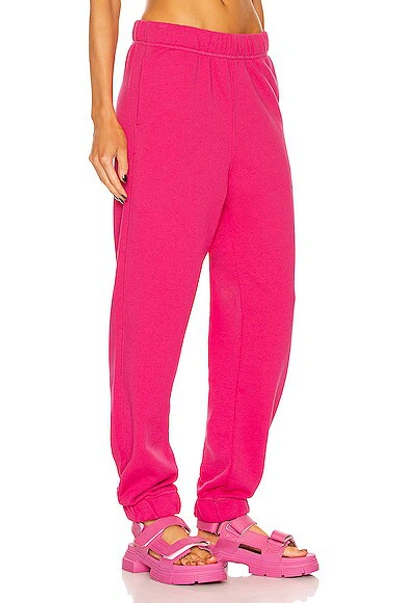Shop Ganni Software Isoli Sweatpants In Shocking Pink
