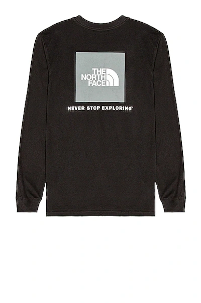 Shop The North Face Long Sleeve Box Nse Tee In Tnf Black