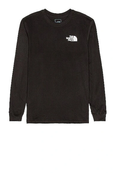 Shop The North Face Long Sleeve Box Nse Tee In Tnf Black