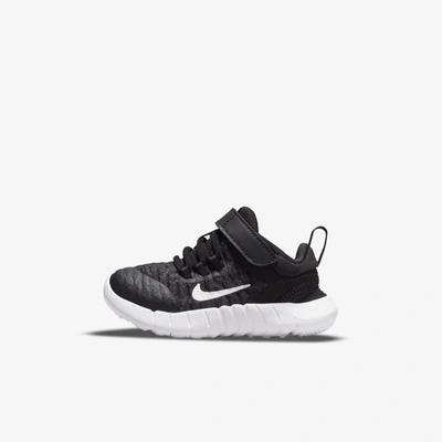 Shop Nike Free Rn 2021 Baby/toddler Shoes In Black,dark Smoke Grey,light Smoke Grey,white