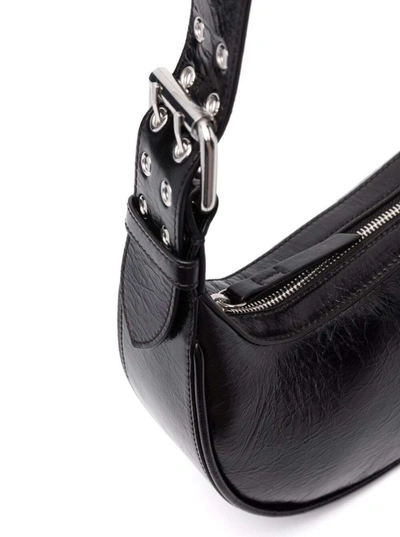 Shop By Far Soho Black Leather  Shoulder Bag