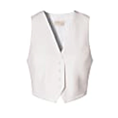 Aggi By Halewski Uma Aesthetic White Vest In White