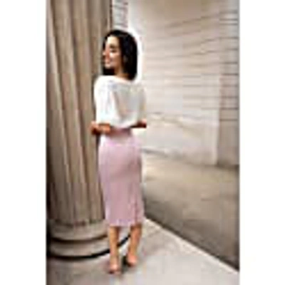Femponiq Women's Puff Sleeve Cupro Blouse - White In Blouse