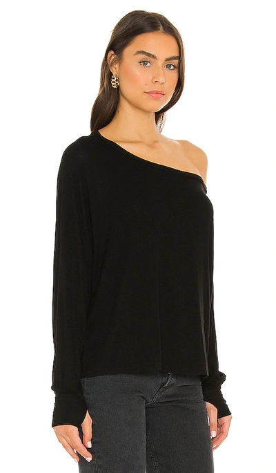 Michael Lauren Kristopher Open Shoulder Top In Black