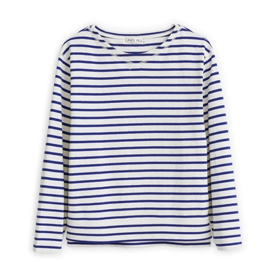 Shop Alex Mill Lakeside Striped Tee In Natural,blue