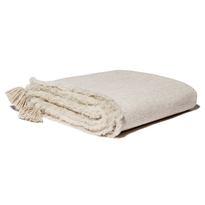 Shop Aiayu Isolde Wool Throw In Cream