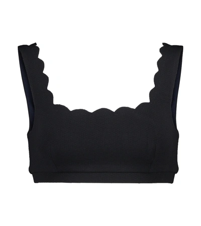 Shop Marysia Palm Springs Bikini Top In Black Indigo